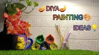 Diya Painting Ideas💡🪔🌼💡 | Diya Decorations | #diya #diy #art #youtube