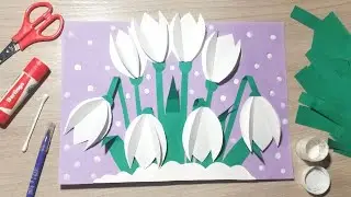 Подснежники поделка. Подарок мамочке своими руками