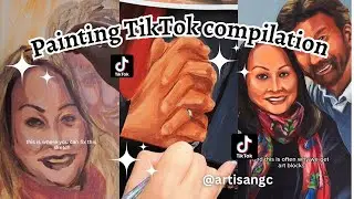 A painting from start to finish TIKTOK compilation - How to paint a portrait with acrylic paint #art