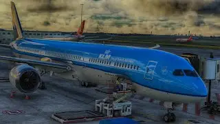 FULL FLIGHT: Amsterdam - Toronto. KLM Boeing 787-10. Microsoft Flight Simulator 2020.