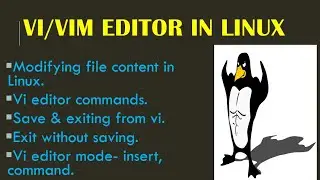 Vi editor in Linux  |  modify existing file in linux | vim vi commands | modifying script or text