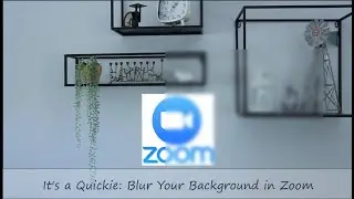 It's a Quickie: Blur your background in ZOOM || Digitally yours, @dele