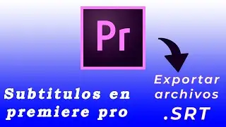 Como colocar subtitulos a un video en premiere pro y como exportar en .SRT/archivos de subtitulos