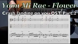 [Fingerstyle Guitar Tab] 윤미래 Yoon Mi-Rae - Flower cover (Crash landing on you)