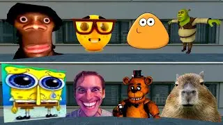 Some nextbots chases me in big city! - Gmod