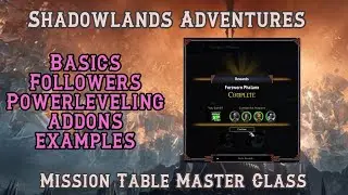 Shadowlands Adventures a Mission Table Master Class
