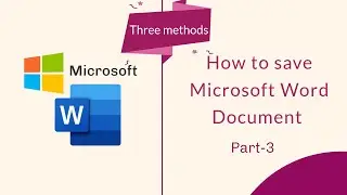 save a document in Microsoft Word | How to save a file in MS Word| #msword | #microsoftword