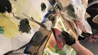 A Live demo of RF pigment sticks, oil and cold wax