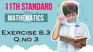 Q.no 3 Exercise 8.3 |Vector algebra|11th Standard State board 2023