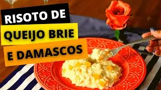 Risoto de queijo brie e damascos