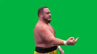 Samoa Joe middle finger Green Screen