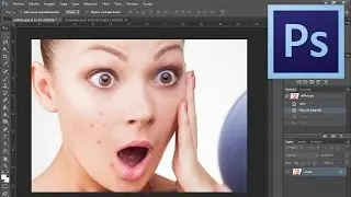 Eliminar manchas en la piel y acné de fotografía Photoshop CS6 - Tutorial rápido