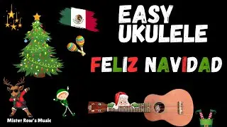 Feliz Navidad | Christmas Songs | LEARN Ukulele | Single Note and Fret Play-A-Long
