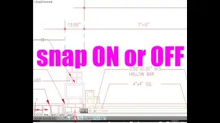 how to turn on / off snap in autocad