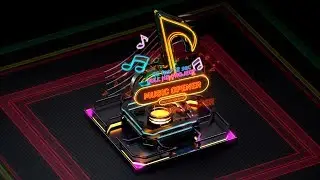 Music Opener Neon Style (after effects template)
