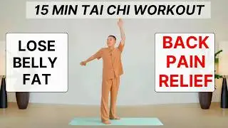 15 Min Gentle Tai Chi Workout 🔥 Burn Belly Fat & Relieve Back Pain | Beginner Friendly, No Jumping