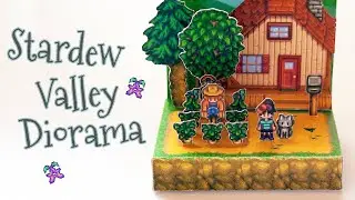 DIY Stardew Valley papercraft diorama (step by step tutorial)