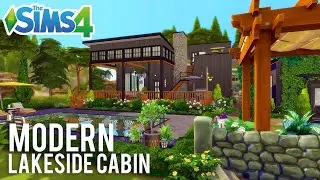 Modern Lakeside Cabin ⛰️🌅 | Sims 4 Cinematic House Tour