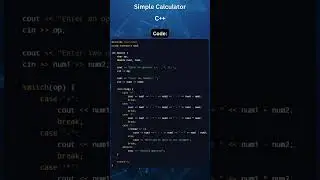 Simple Calculator in C++ 