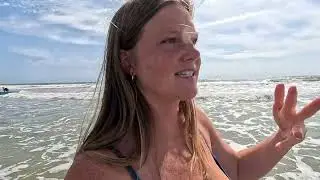 I take you on an educational beach walk and swim about rip currents, winds, waves and tides.