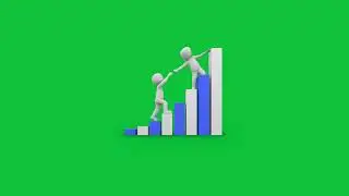 Growing Bar Graph Animation | Green Screen | Business & Data Visuals