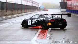 Audi R8 LMS Ultra testing in heavy rain (some powerslides)