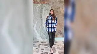 2. Батник из трех цветов стриженной норки.