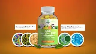 Nature's Craft, Kids Omega + DHA Gummies, Lemon & Orange, 60 Gummies