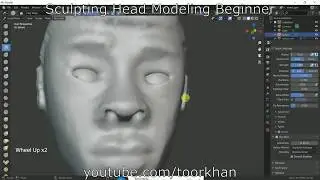 Blender 2 9 Tutorial, Sculpting, Head Modeling, Complete, Beginner