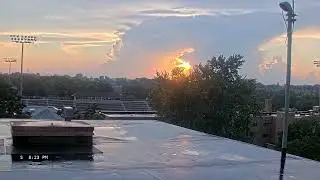 Two Storms Going Poof at Sunset