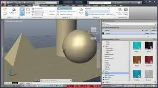 AutoCAD Render (materyal paneli ve kullanımı)