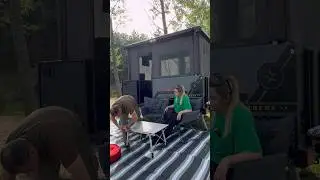 CAMPING WITH SEMI TENT, HALF CARAVAN