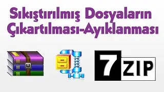 Sıkıştırılmış Parçalı Dosyaların Çıkartılması Ayıklanması (Winrar-Winzip-7zip)