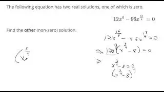 Solve equations involving rational exponents by factoring out the greatest common factor 2