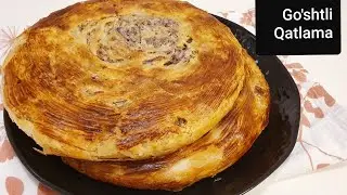 Касир-Кусир Катлама!Куриб ошхонага югурасиз💯🔊Корни очлар курмасин! Go'shtli qatlama patir.