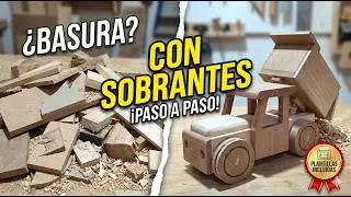Como hacer camioneta de madera facil con material recuperado wooden truck #carritos #diy #tutorial