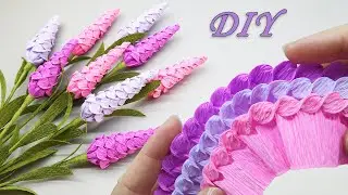 🔥 DIY Lavender 🌿 How to make Crepe Paper Flowers