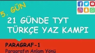 5-2025 TYT TÜRKÇE YAZ KAMPI-PARAGRAF-1 #yks2025tayfa #yks2024  #keşfetaçıl #tyttürkçe #keşfet