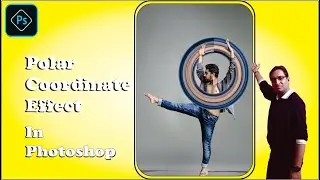 How to make Polar Coordinate Effect In Photoshop 2023| Stratch object in photoshop| in Hindi| 2023