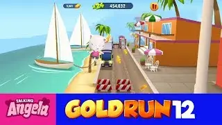 My Talking Angela Gold Run Play for Children Full Episode #12
