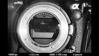 Slow Motion of Sony Alpha 900 taking 1/100s exposure