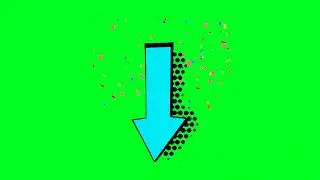 down arrow green screen video animation| •copyright free | 