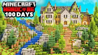 I Survived 100 Days Building a Cozy Mansion in Hardcore Minecraft