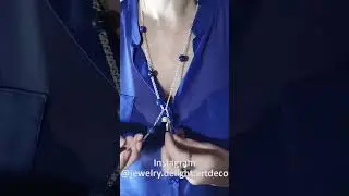 Sautoir with gemstones