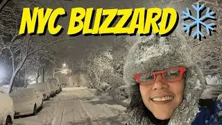 NYC Blizzard Night Walk| 11PM Empty Streets