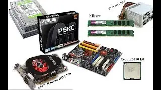 Установка Xeon e5450+Asus P5KC +ASUS HD5770 1Gb +8Gb DDR3 ,прошивка BIOS 775 под Xeon,разгон Xeon
