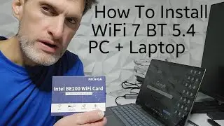 How To Install WiFi 7 Bluetooth 5.4 Network Card in a Laptop. Intel BE200 WiFi Card Test Review DIY