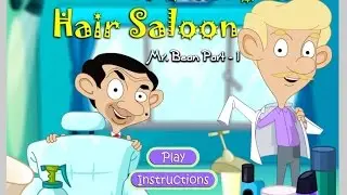 Mr Bean Cartoon Trouble In Hair Salon Games For Kids - Gry Dla Dzieci