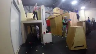 Parkour Gym Nerf Arena War - Tower Defense Ep. 3