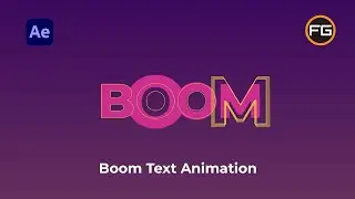 Text Boom Animation Effect using 